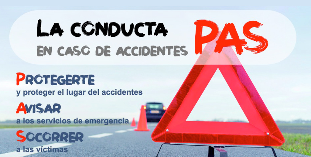 Proteger, avisar y socorrer, las claves en accidente de tráfico